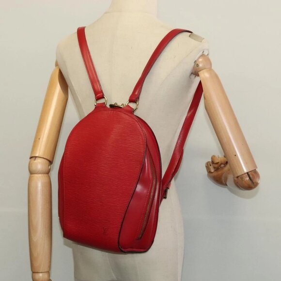 LOUIS VUITTON Epi Mabillon Backpack Castilian Red M52237 LV Auth 140708 - Picture 1 of 16